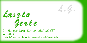 laszlo gerle business card